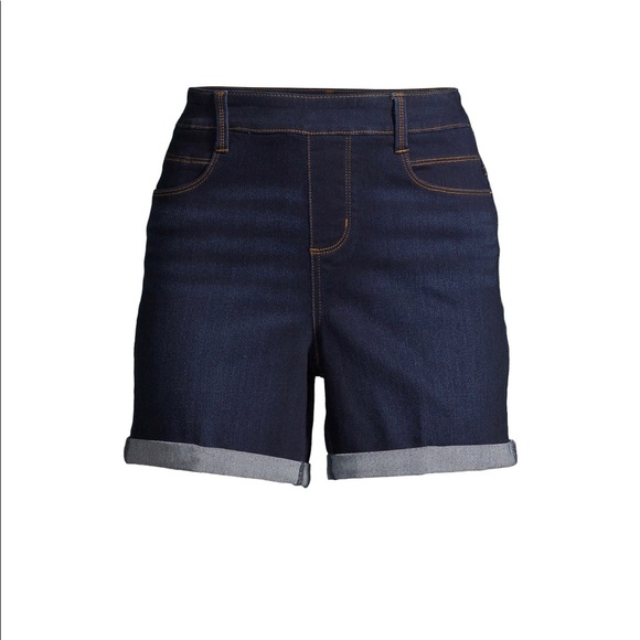 Tru Womens Pull On Denim Shorts 